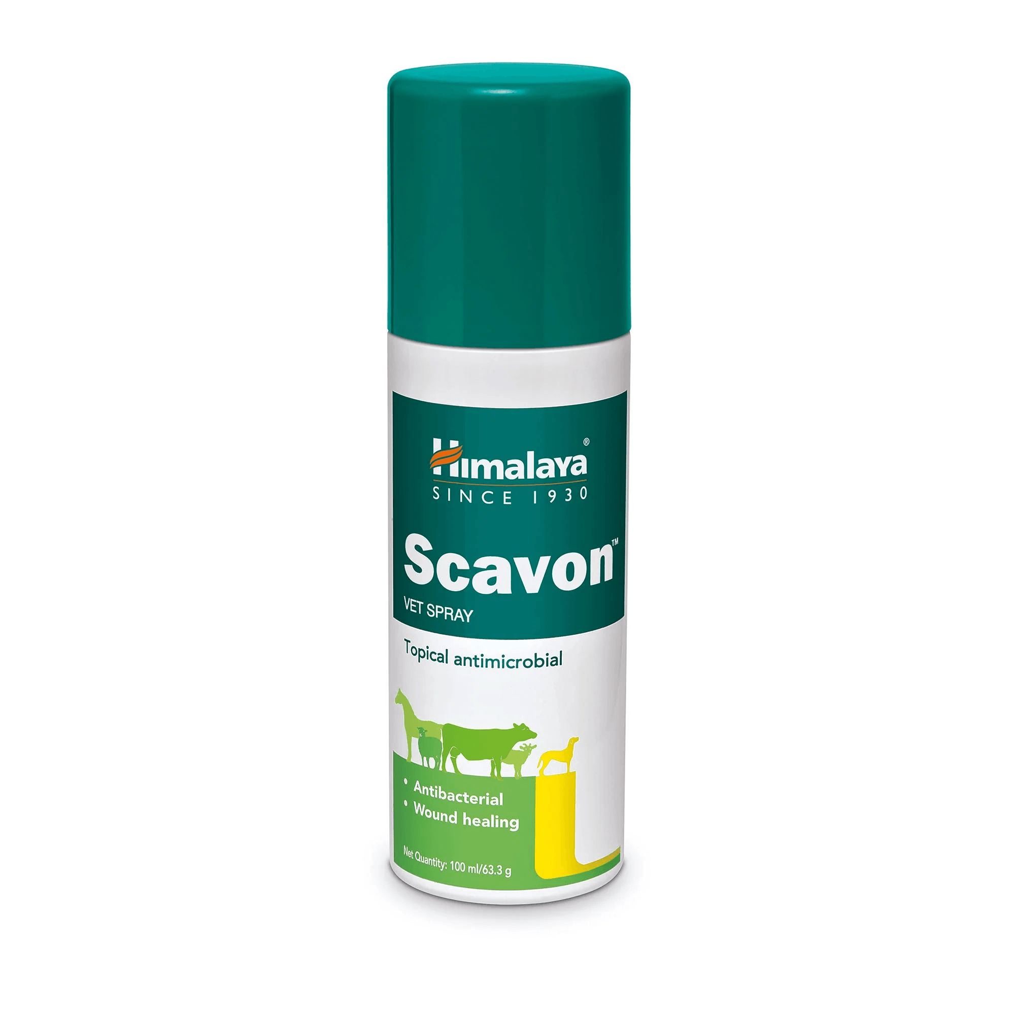 HIMALAYA SCAVON VET SPRAY Antibacterial and Anti-Fungal Topical Wound Healer for Pets (100ml)