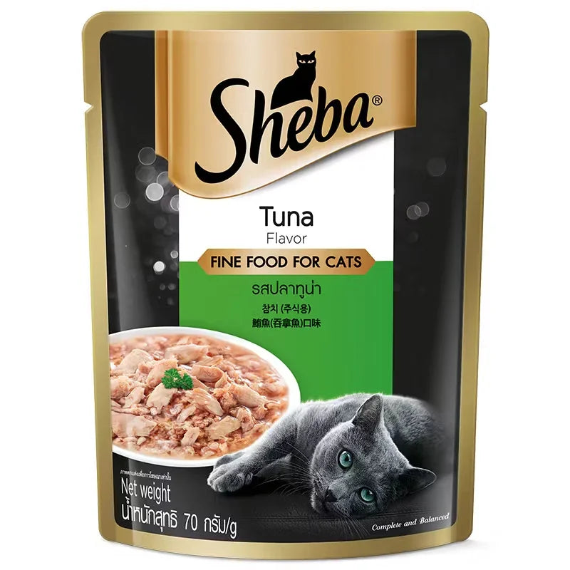 Sheba Fine  Premium Loaf Fine Wet Cat Food for Adult in Tuna 70g