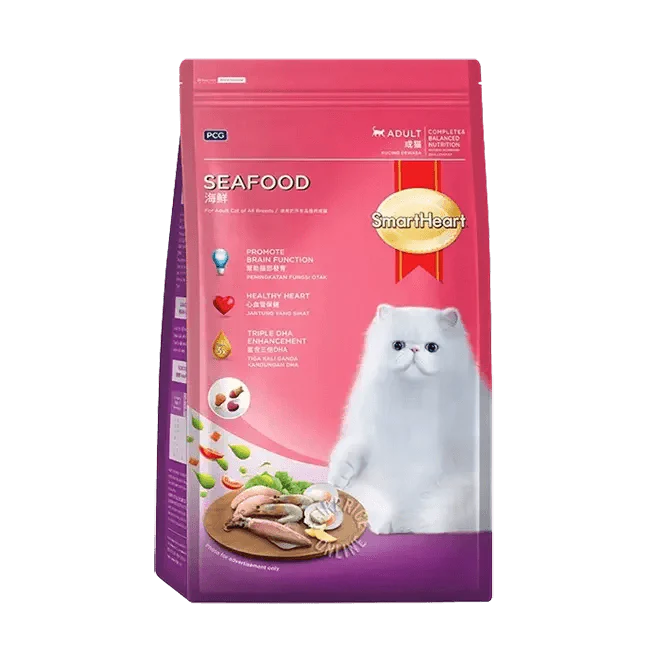 SmartHeart Adult Dry Cat Food Seafood