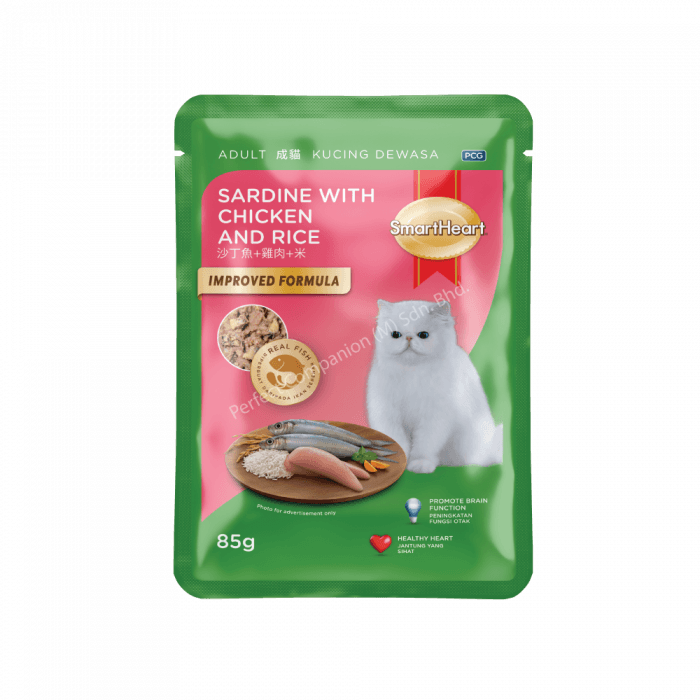 SmartHeart-Cat-Pouch-Sardine-With-Chicken-And-Rice(85g)