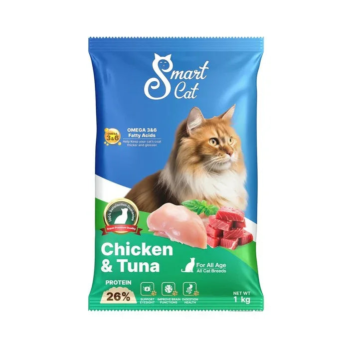Smart Cat Dry Cat Food Chicken & Tuna 1kg (All Life Stage)