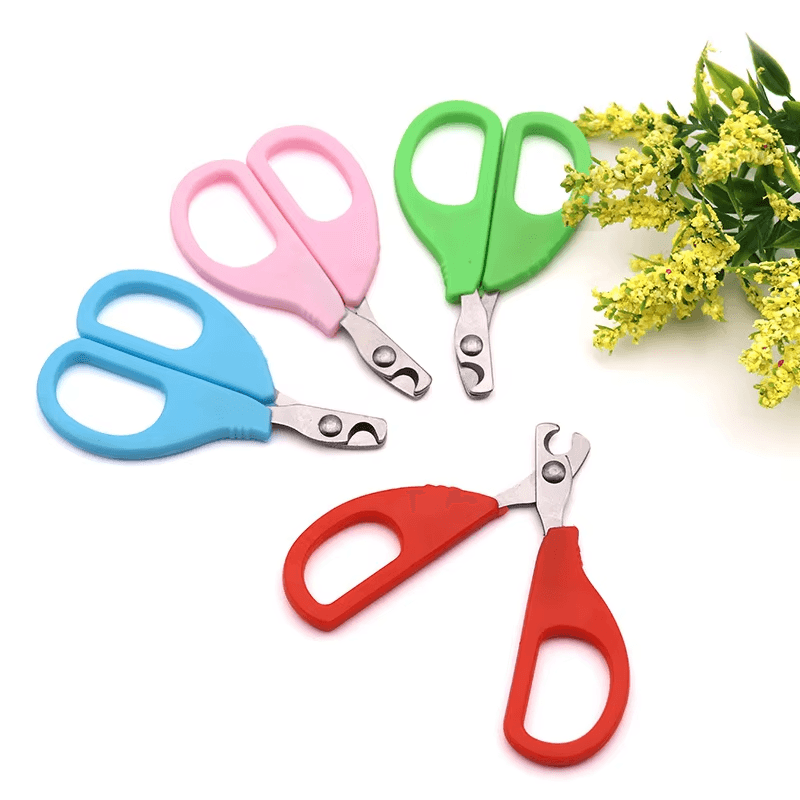 Stainless Steel Pet Cat Dog Nail Scissors Painless Pet Nail With Safety Guard Random Color
