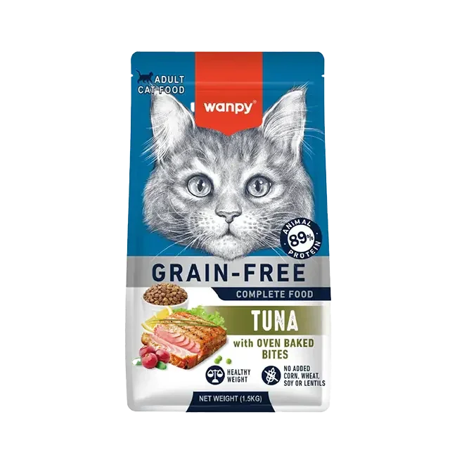 Wanpy Adult Cat Food in Tuna with Oven Baked Bites 1.5kg