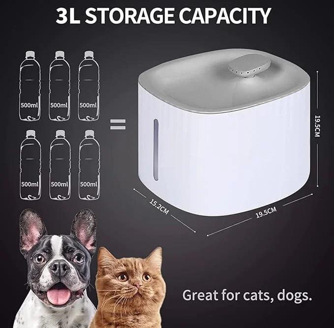 Automatic Pet Water Fountain With 3 Flow Modes and 2 filter elements, Pet Water Fountain With Led Light And Filter For Cats, Dogs And Multiple Pets