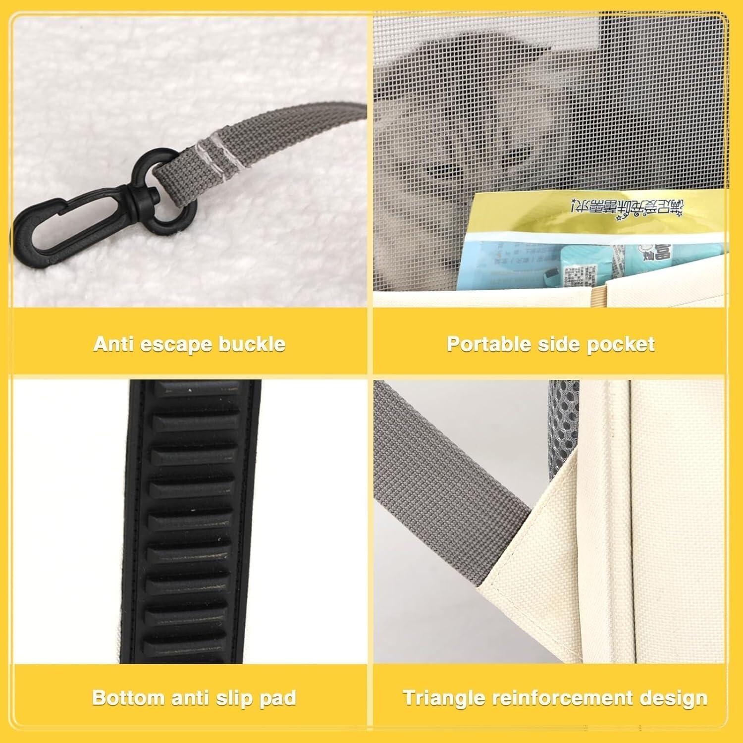 Portable & Durable Spacious Backpack with Transparent Window Carrier Backpack With Inner Safety Leash Cat Bag - Pet Supermarket