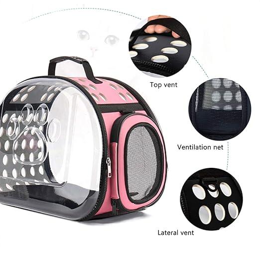 Transparent Pet Cat Carrier Travel Handbag Carry Bag