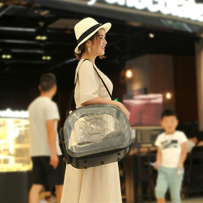 Transparent Pet Cat Carrier Travel Handbag Carry Bag