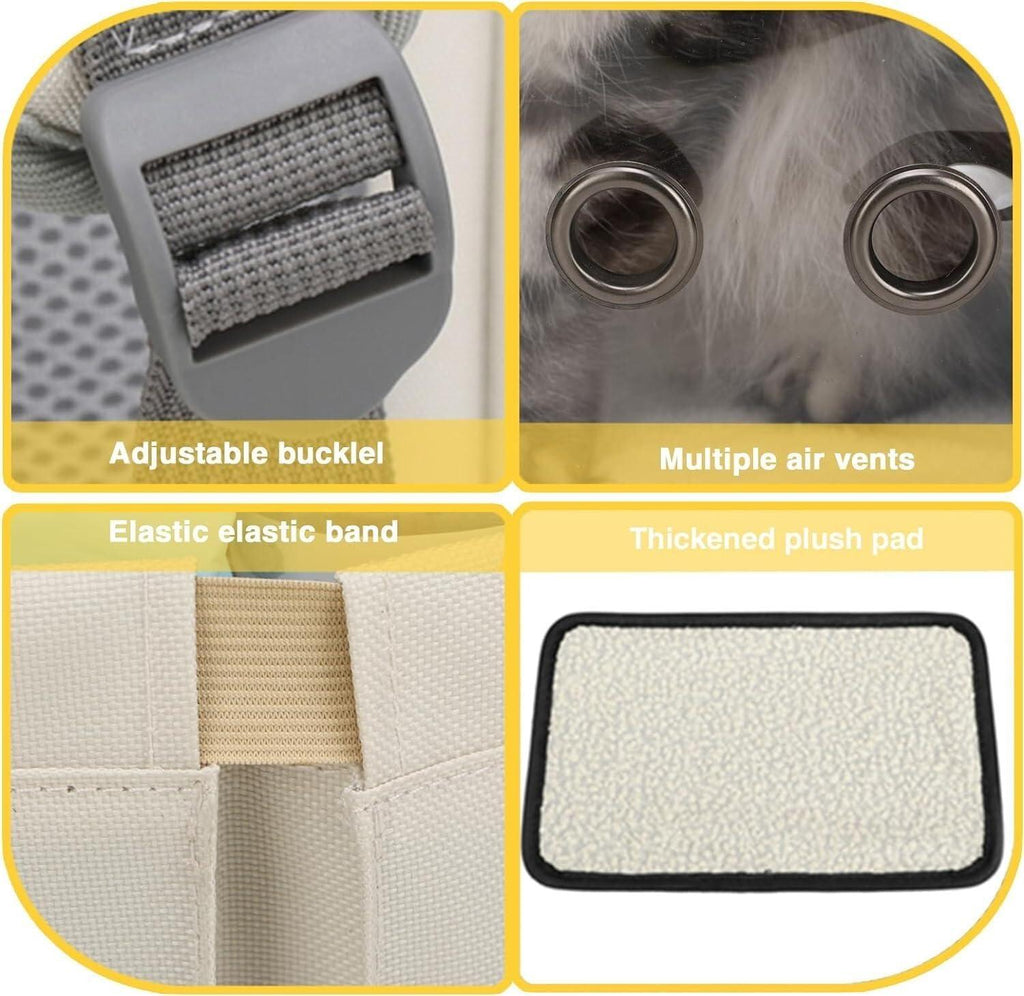Portable & Durable Spacious Backpack with Transparent Window Carrier Backpack With Inner Safety Leash Cat Bag - Pet Supermarket