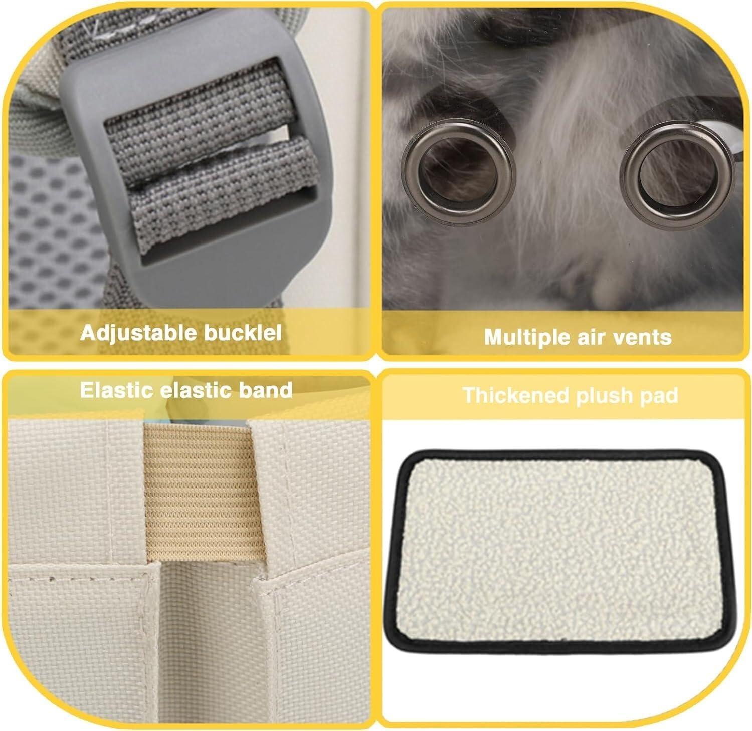 Portable & Durable Spacious Backpack with Transparent Window Carrier Backpack With Inner Safety Leash Cat Bag - Pet Supermarket