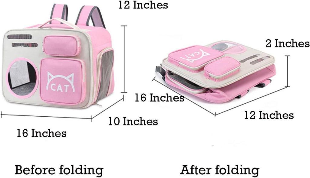 Pet Carriers Kitten Backpack, Pet Backpack Cat Travel Bag, Cute Cat Transport Carrier for Travel, Hiking & Outdoor - Pet Supermarket
