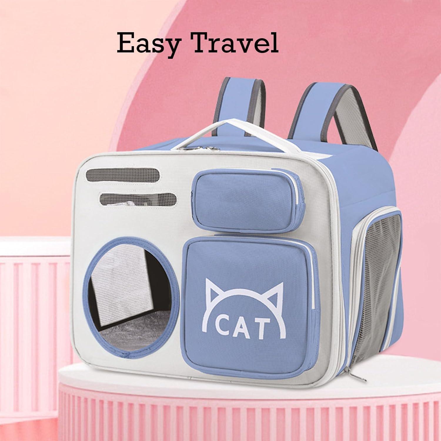 Pet Carriers Kitten Backpack, Pet Backpack Cat Travel Bag, Cute Cat Transport Carrier for Travel, Hiking & Outdoor - Pet Supermarket