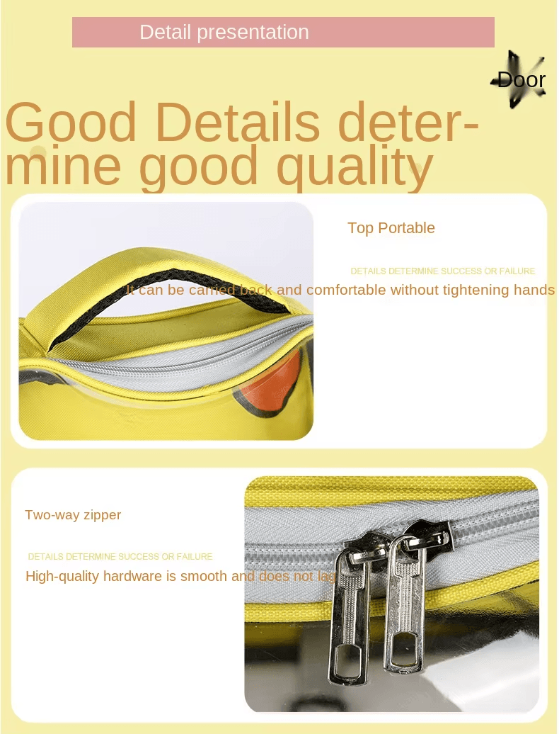 Portable Breathable Pet Carrier Bag, Outdoor Travel Backpack for Cat and Dog, Transparent Space