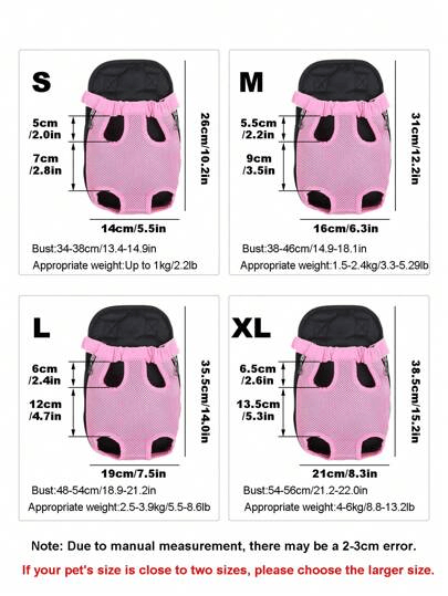 Pet Backpack Adjustable Straps Pet Front Cat Dog Mesh Backpack Pet Shoulders Bag - Pet Supermarket