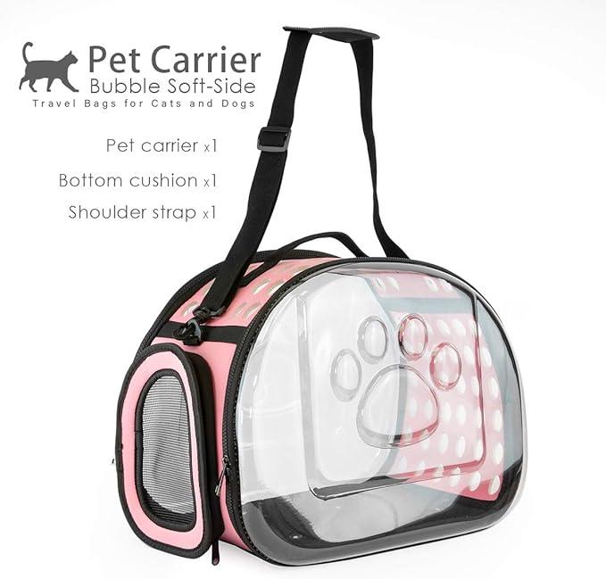 Transparent Pet Cat Carrier Travel Handbag Carry Bag