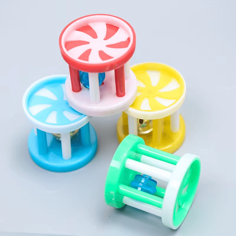 Cat Ball-Pet Ball Toy, Plastic Ringing Roller Toys, Cylinder Shape Teasing Toys for Pet Chasing Hunting Sport（Random Color) - Pet Supermarket