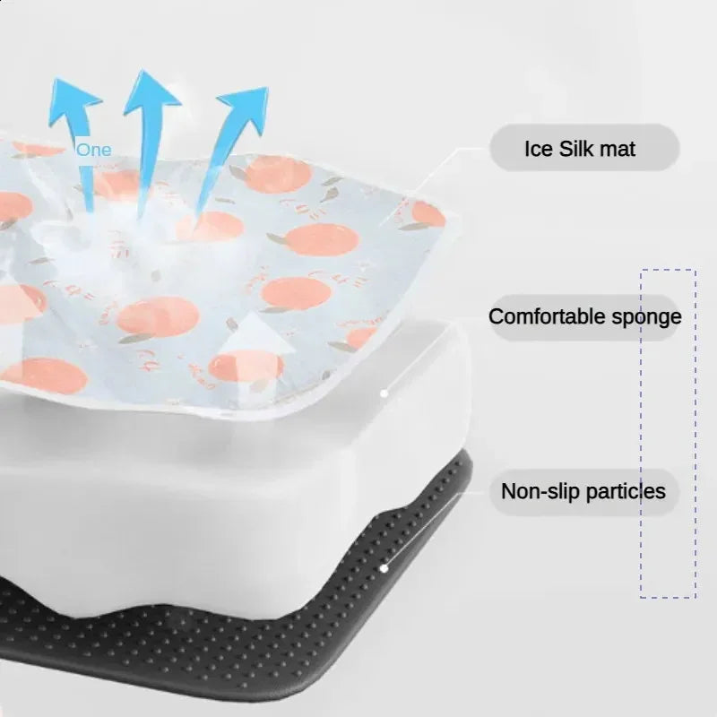 Cooling Pet Mat for Summer - Breathable Ice Pad with Pillow for Small Dogs and Cats - Portable Sleeping Cushion - Pet Supermarket