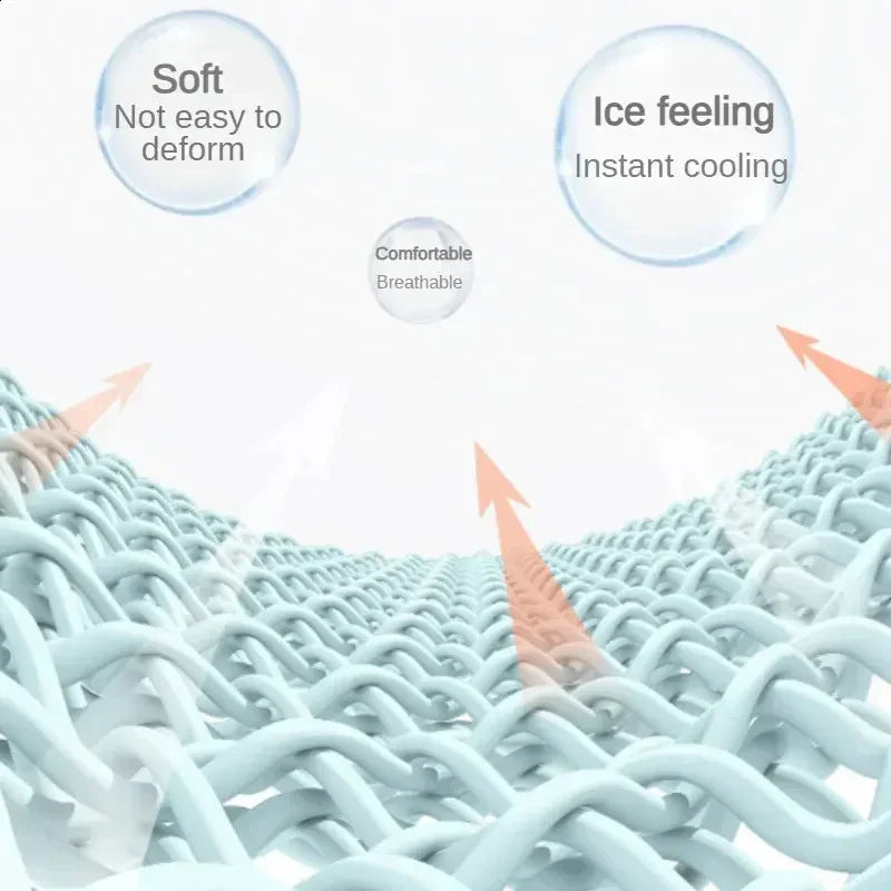 Cooling Pet Mat for Summer - Breathable Ice Pad with Pillow for Small Dogs and Cats - Portable Sleeping Cushion - Pet Supermarket