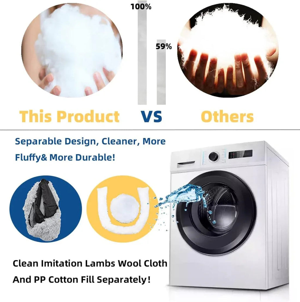 Cat Bed, Washable, Fluffy, Mint Green, Round Dog Bed, Dog Cushion, Soft Plush Doughnut Pet Bed for Cats, Dogs, Soft, Warm Pet Sofa (60 cm) - Pet Supermarket