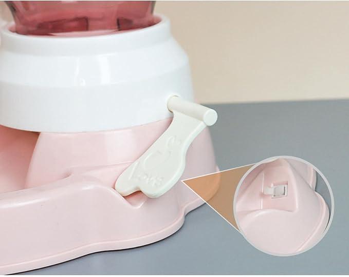 Cat Feeder Set No-Spill Gravity Food Dispenser Waterer Feeding Station Bowl