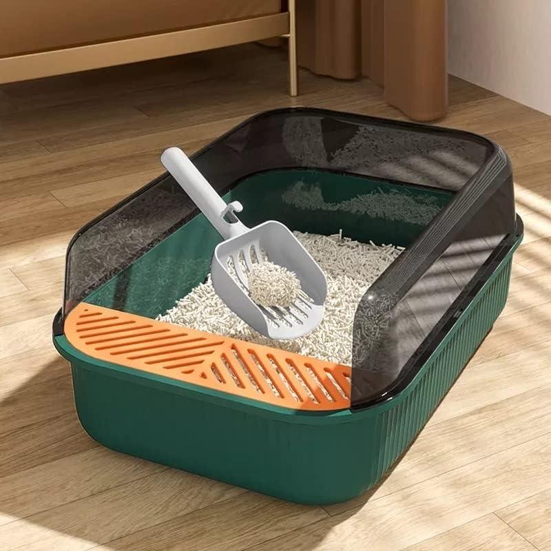 Large Capacity Cat Litter Box Semi-closed Sand Box for Cats Toilet Anti Splash Cat Tray - Pet Supermarket