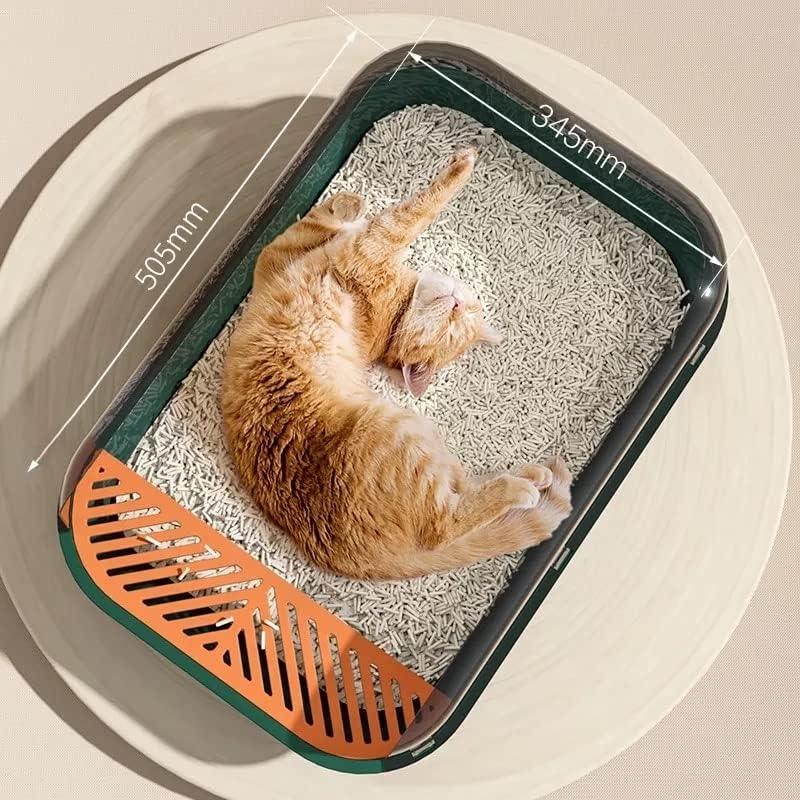 Large Capacity Cat Litter Box Semi-closed Sand Box for Cats Toilet Anti Splash Cat Tray - Pet Supermarket