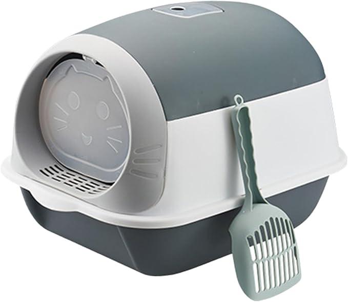 Enakshi Enclosed Cat Litter Box Hooded Cat Toilet Removable Bedpan Kitty Litter Tray - Pet Supermarket