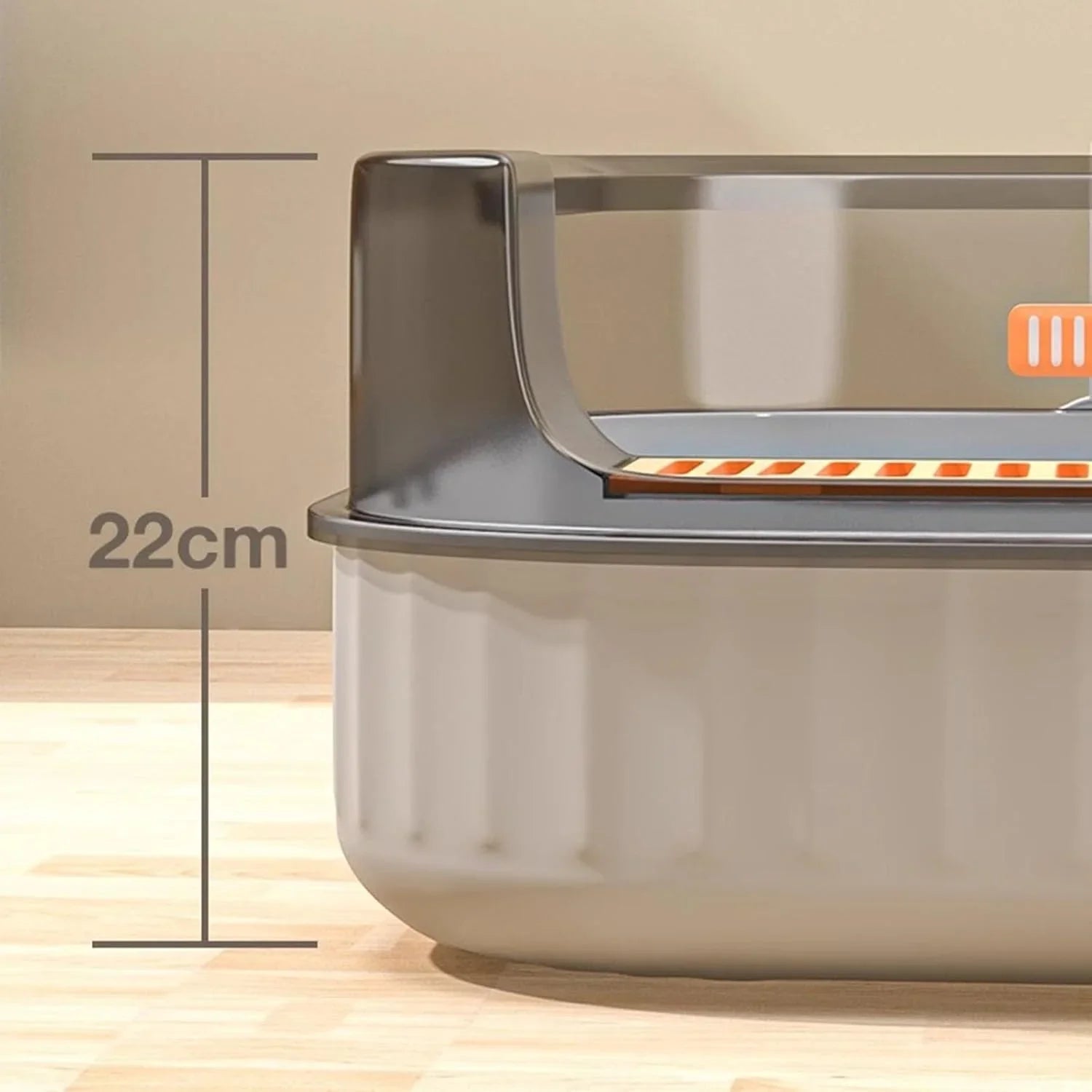 LHX Cat Litter Box Extra Large Fully Open Cat Toilet Semi-enclosed Cat Litter Box Suitable for Large and Multiple Cats Easy to Clean High Wall Side Cover Cat Litter Box 40 * 60 * 22cm, - Pet Supermarket