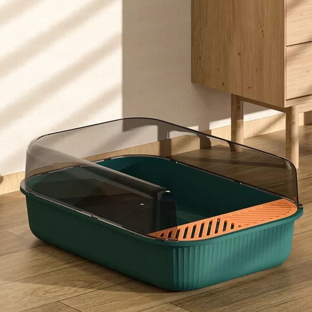 Large Capacity Cat Litter Box Semi-closed Sand Box for Cats Toilet Anti Splash Cat Tray - Pet Supermarket