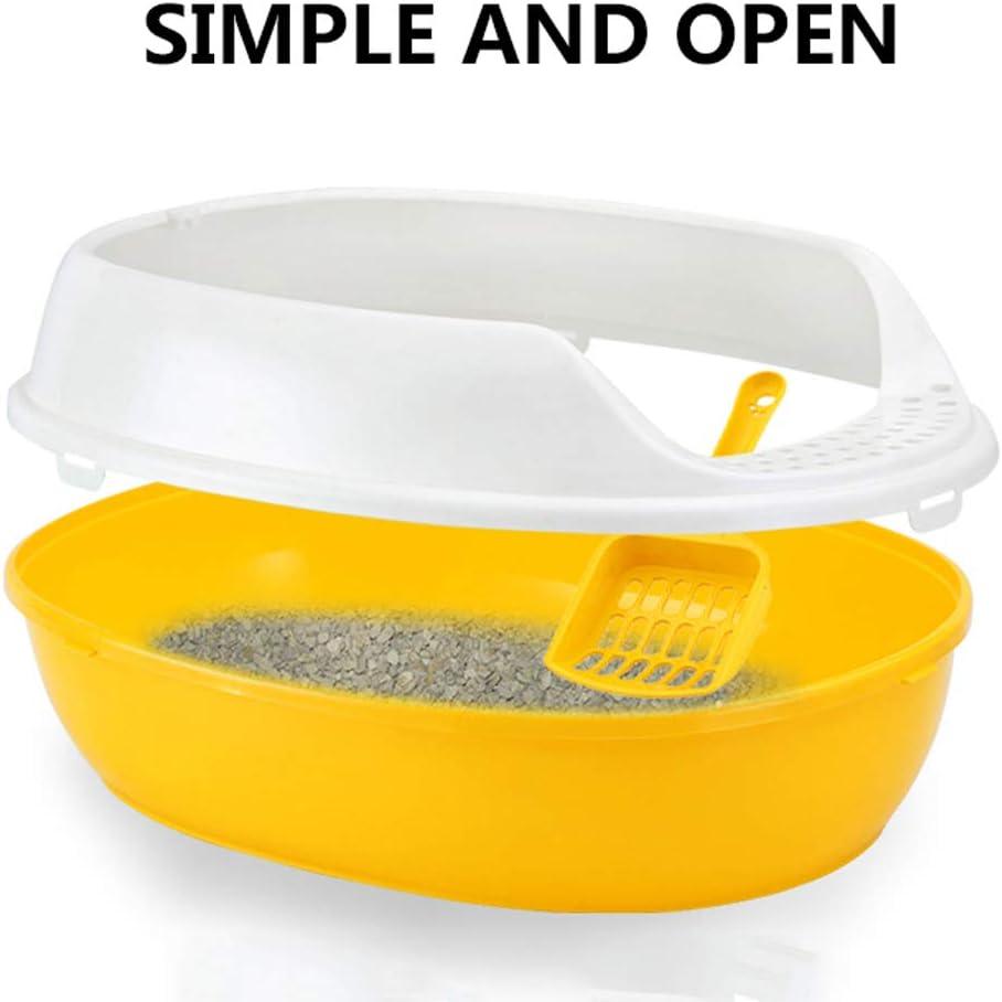 Medium Cat Litter Tray Open Anti-Splash Semi-Closed Cat Litter Box For Young Cats Kitten Litter Box - Pet Supermarket