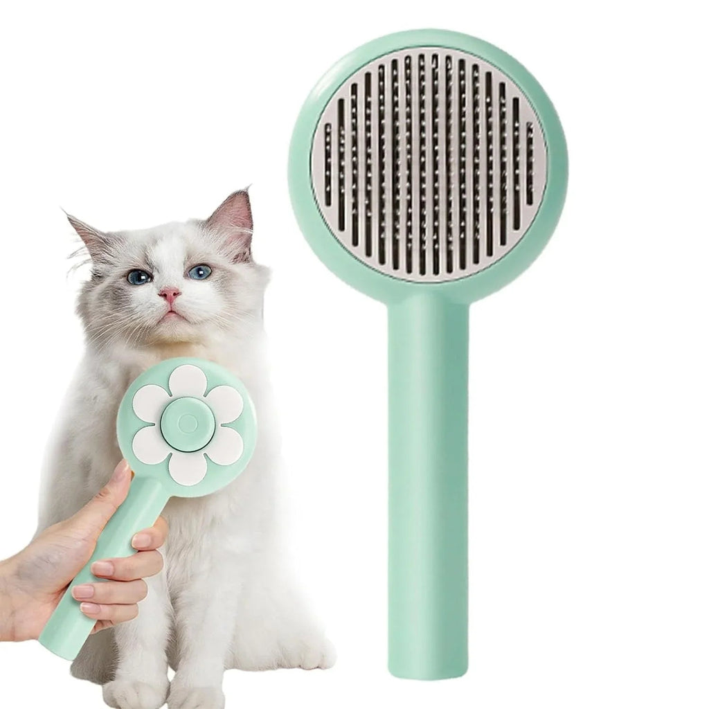 Cats, Deshedding Brush Easily Removes Tangled Hair and Loose Undercoat, Self-Cleaning Pets Grooming brush Tool - Pet Supermarket