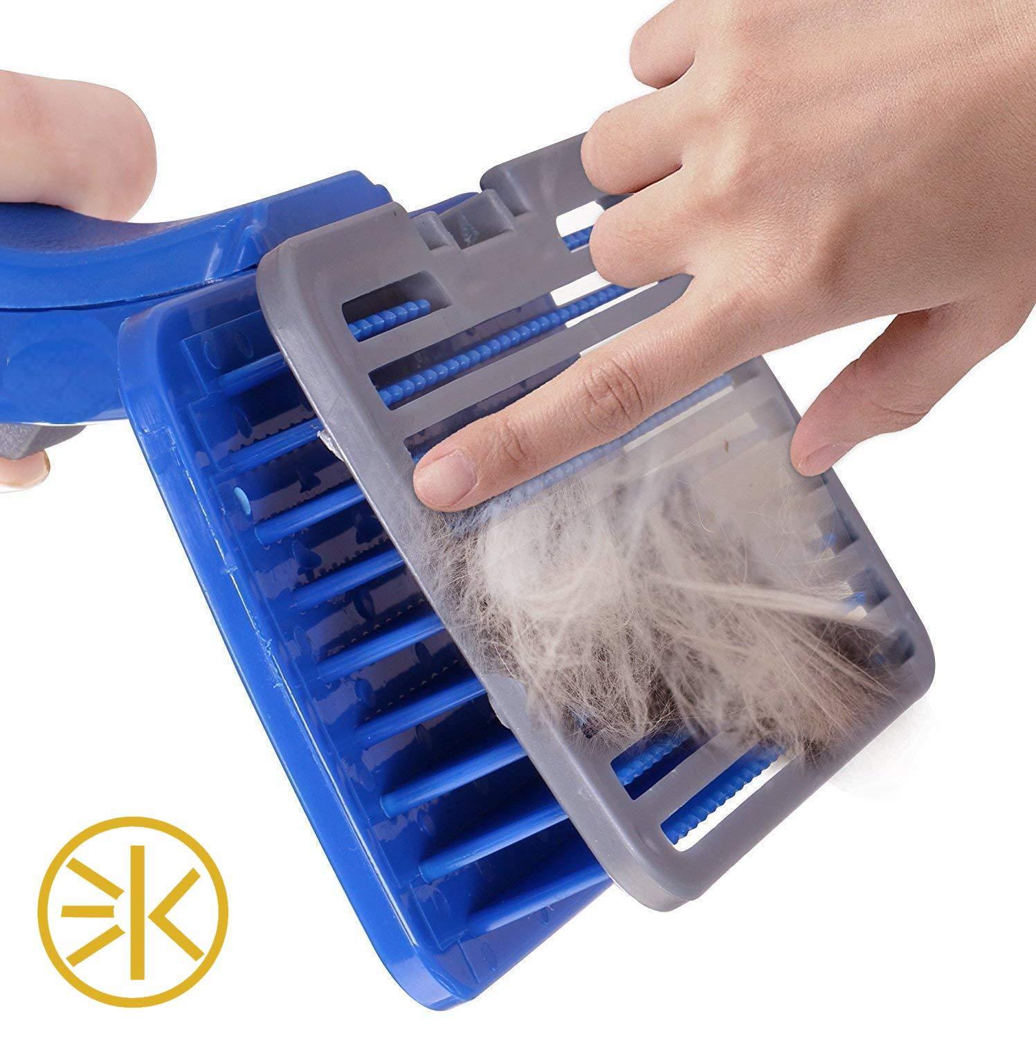 Self-Cleaning Pet Grooming Brush - Press Button for Tangle-Free Fur for dog and cat (Large) Grooming Comb - Pet Supermarket