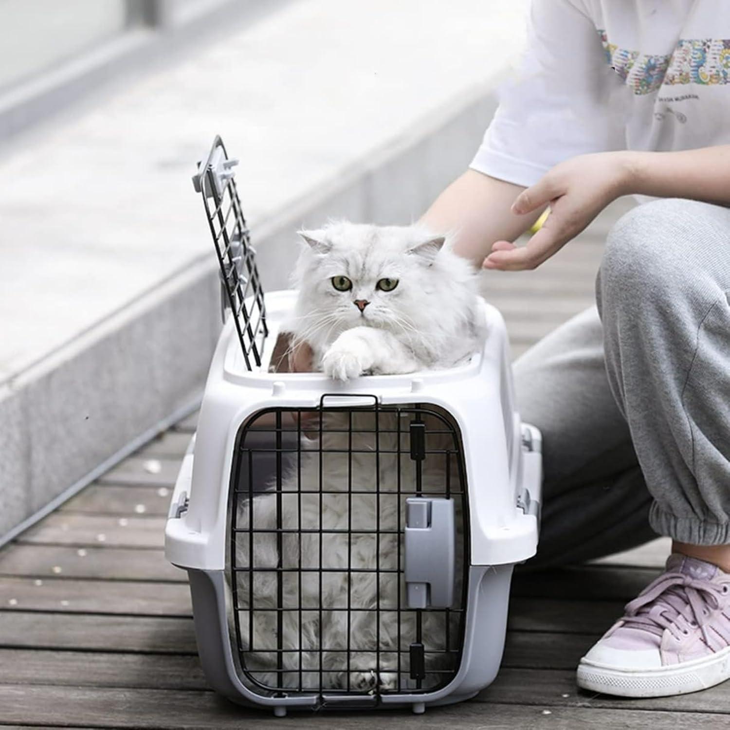 Hard-Sided Two-door Pet Carriers Ideal for Small Dogs, Cats & Other Small Animals Carry Cage - Pet Supermarket