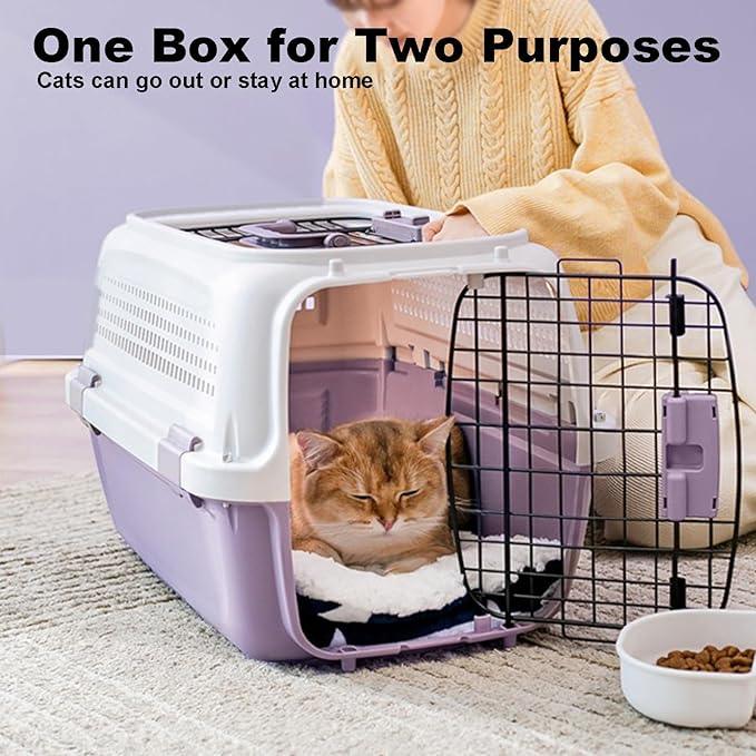 Medium Dog Large Cat Rabbit Pet flight case Boeing fashion durable pet cage portable travel car, check-in suitcase, aircraft air transport box, Pet Kitten Carrier, Parrot Cage