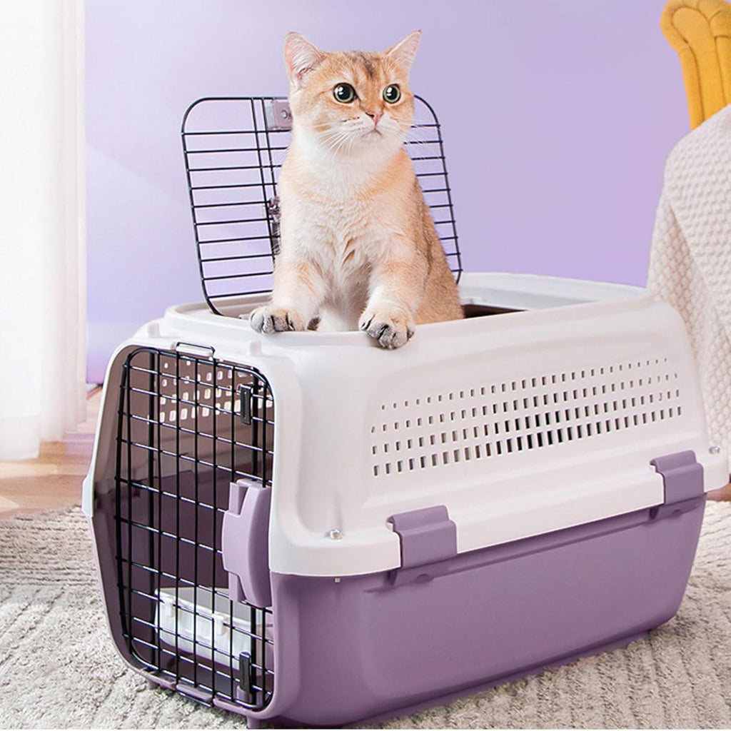 Medium Dog Large Cat Rabbit Pet flight case Boeing fashion durable pet cage portable travel car, check-in suitcase, aircraft air transport box, Pet Kitten Carrier, Parrot Cage