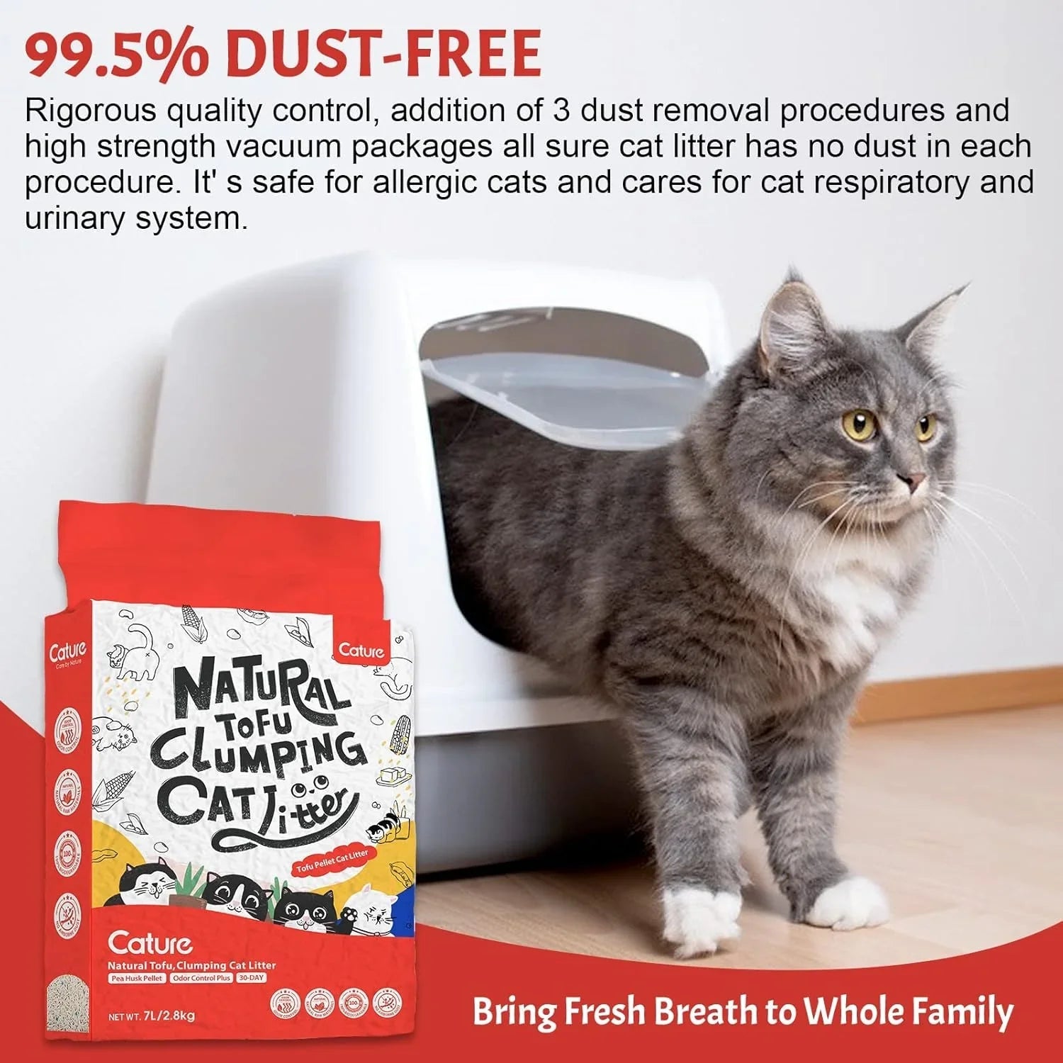 Destiny Cature Natural Tofu Mix Clumping Cat Litter Tofu and Zeolite 14L/5.6 kg Flushable Clumping Tofu Pellets - Pet Supermarket