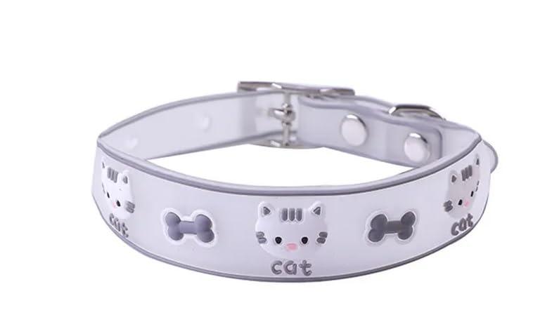 Luminous Silicone Cat Collar, Adjustable Cat Collar, Breakaway Safety Kitten Collar With Bell