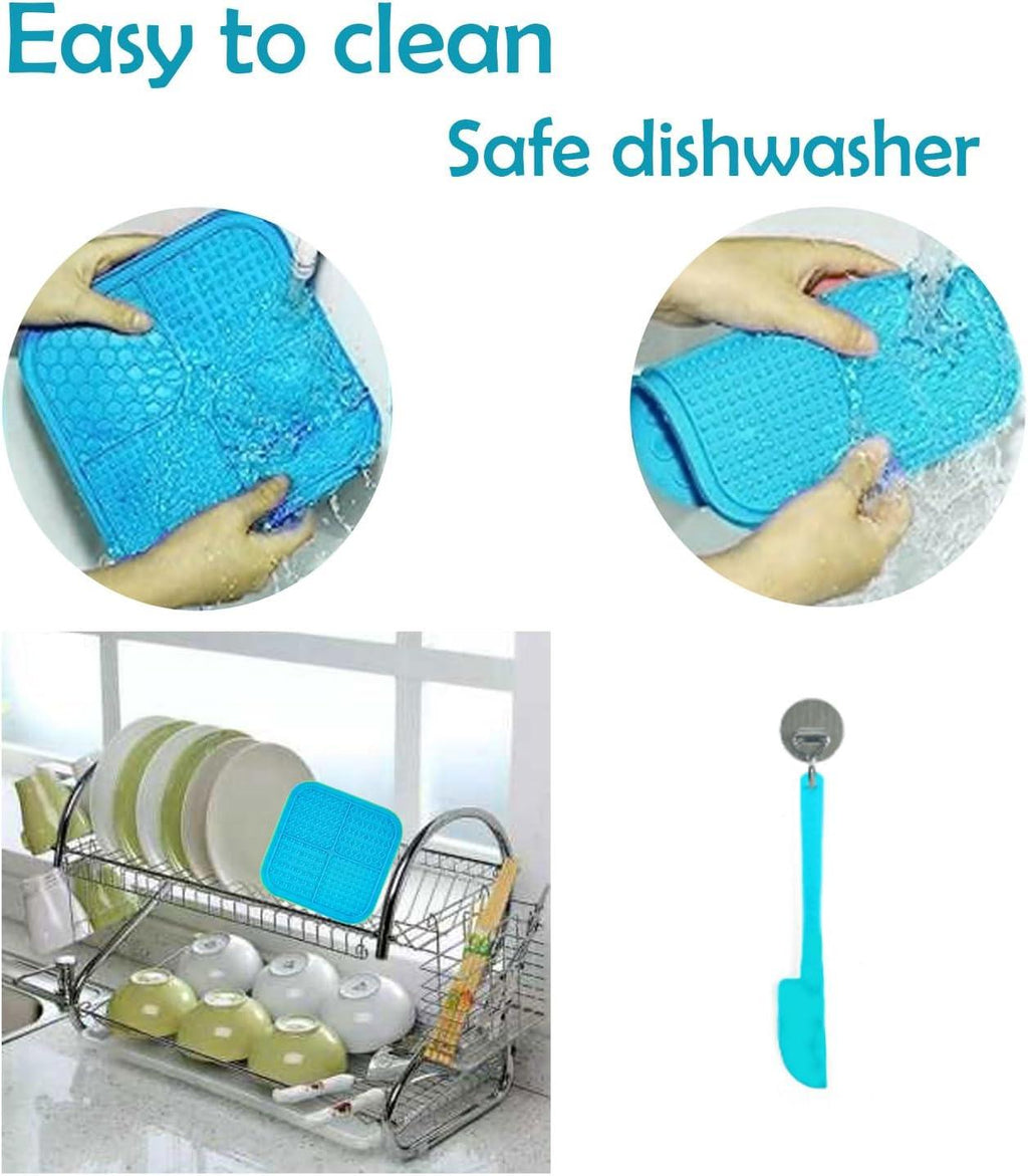 Lick Mat for Dogs Cat Slow Feeder Silicone Licking Pads with Suction Cups for Pet Boredom & Anxiety Relief Nail Trimming Bathing Grooming (5.9‘’) - Pet Supermarket