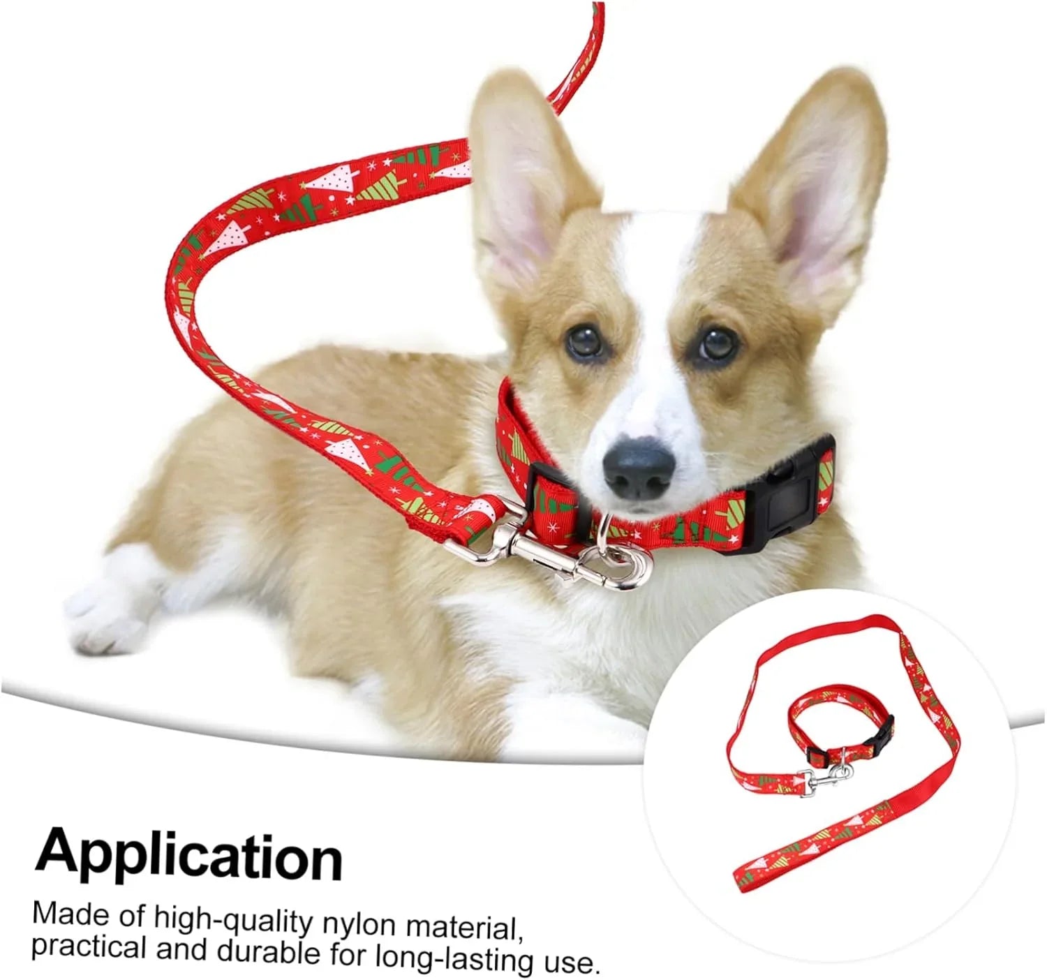 WOONEKY Dog Christmas Collar Pulling Rope Pet Christmas Collar, Random Colors - Pet Supermarket