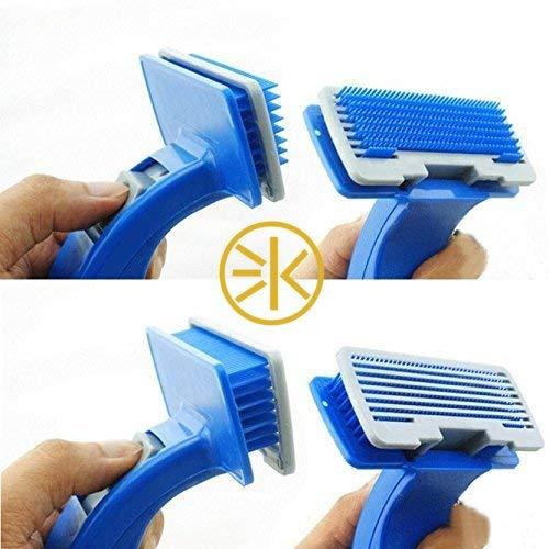Self-Cleaning Pet Grooming Brush - Press Button for Tangle-Free Fur for dog and cat (Large) Grooming Comb - Pet Supermarket