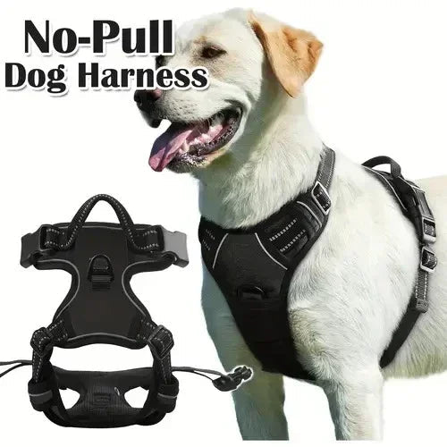 Dog Extra Large Harness Adjustable No-Pull Dog Harness | with Padded Vest and Dual Leash Clips | Prevents Choking and Provides Comfortable Walking Experience - Pet Supermarket