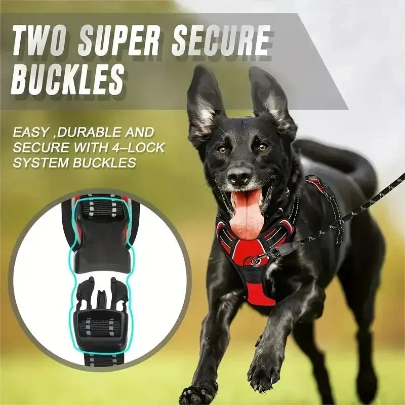 Dog Medium Harness Adjustable No-Pull Dog Harness | with Padded Vest and Dual Leash Clips | Prevents Choking and Provides Comfortable Walking Experience - Pet Supermarket