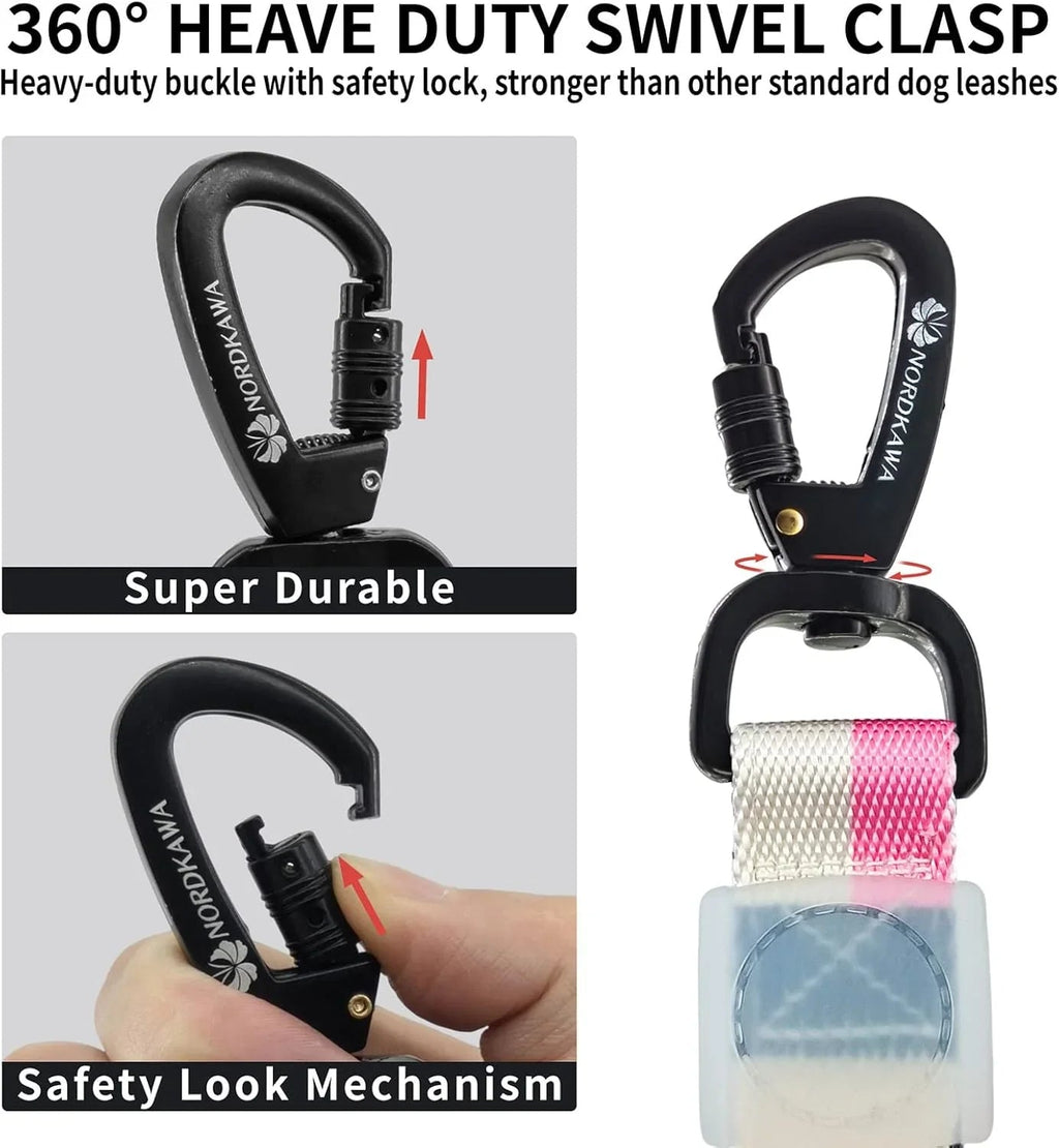 Dog Collar and Leash Set, Dog Collar with Safety Locking Buckle, Nylon Pet Training Leash with Comfortable Handle, Medium Large Dogs - Pet Supermarket