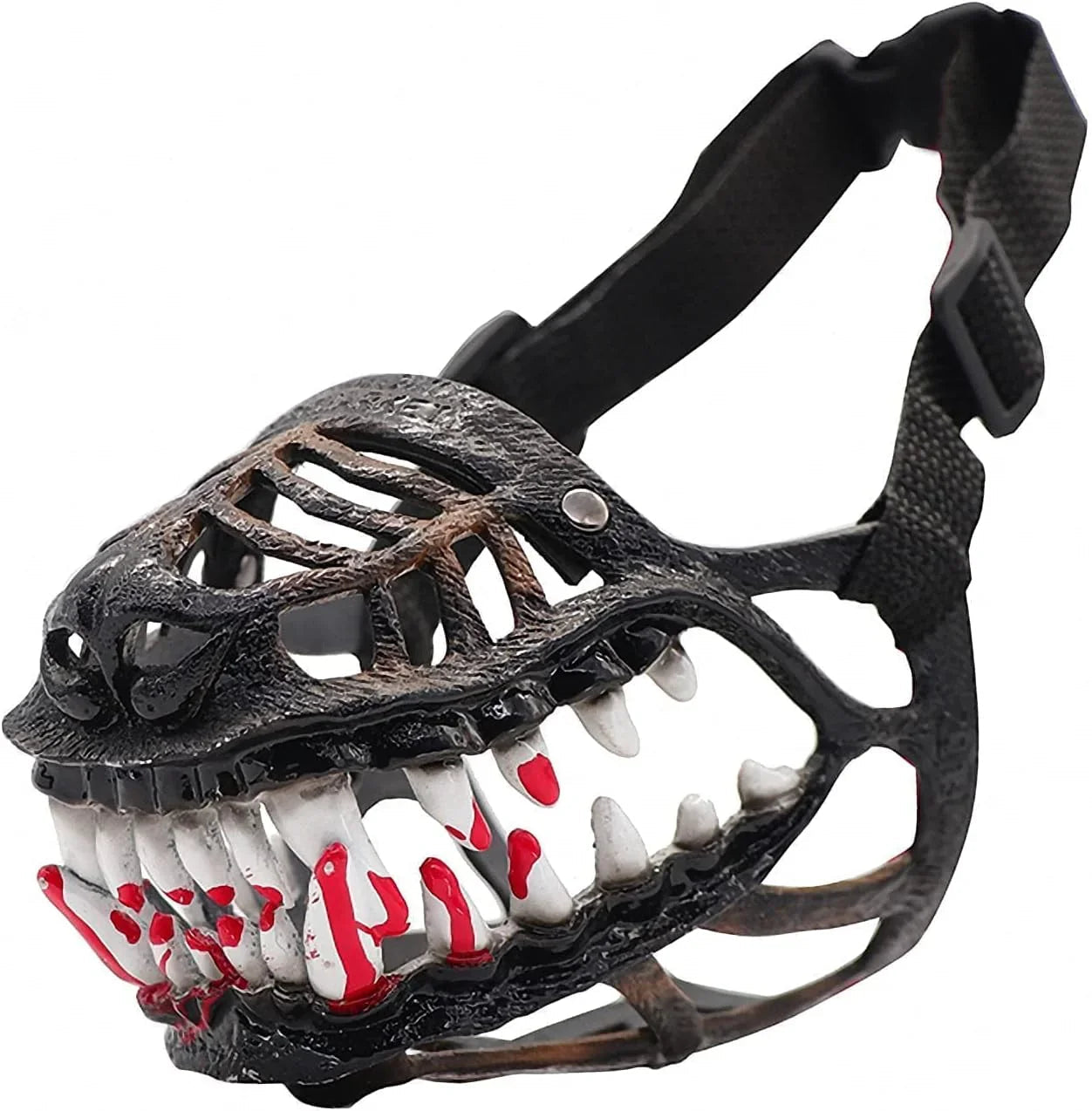 Muzzle for Medium Sized Dog，Basket Muzzle for Large Dog That Eat Everything - Protection from Dogs While Walking，Skull Mask Muzzle Scary