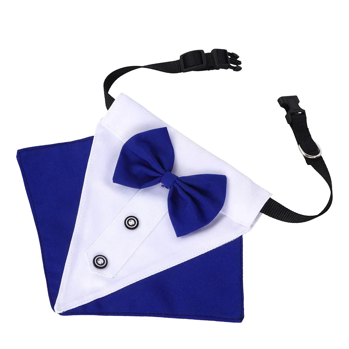 Large Size Dog Wedding Bandana Collar with Bow Tie,Adjustable Dog Valentines Tuxedo,Dog Birthday Party Wedding Attire for Small Medium Large Dogs - Pet Supermarket