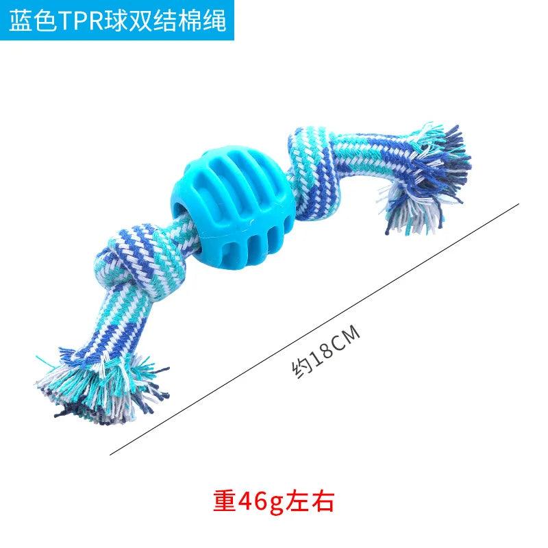 Dog Toy Chew Rope Dog Toy Cotton Rope Double Knot Ball Bite Proof Teeth Cleaning Toy Pet Dog Favors Molar Cleaning Props