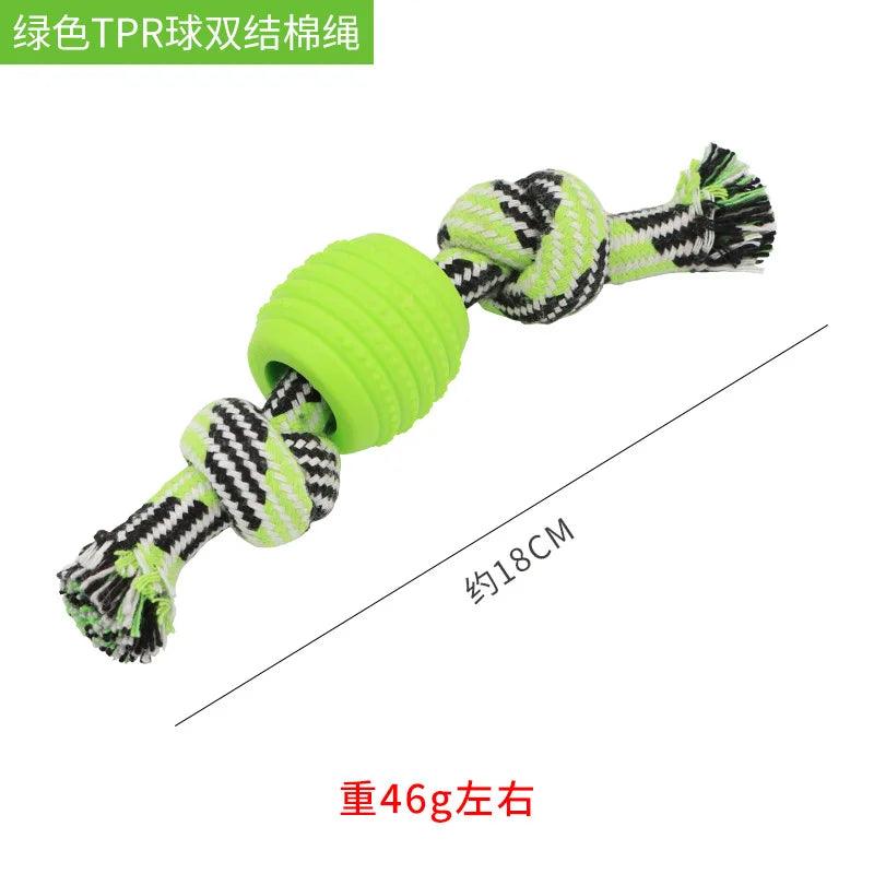 Dog Toy Chew Rope Dog Toy Cotton Rope Double Knot Ball Bite Proof Teeth Cleaning Toy Pet Dog Favors Molar Cleaning Props