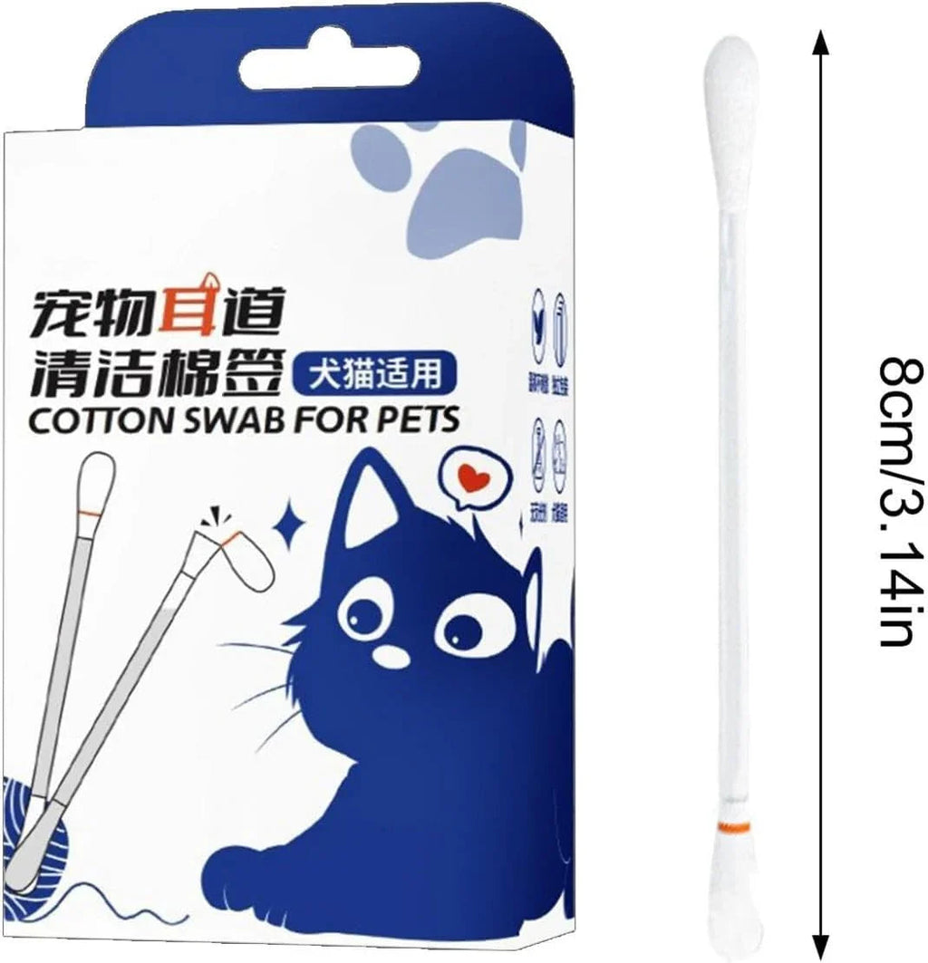 Ear Q Tips 50pcs Box pet ear cleaning special pet cotton swab to clean ear mites, Cat Ear Swabs Absorbent Q Ear - Pet Supermarket