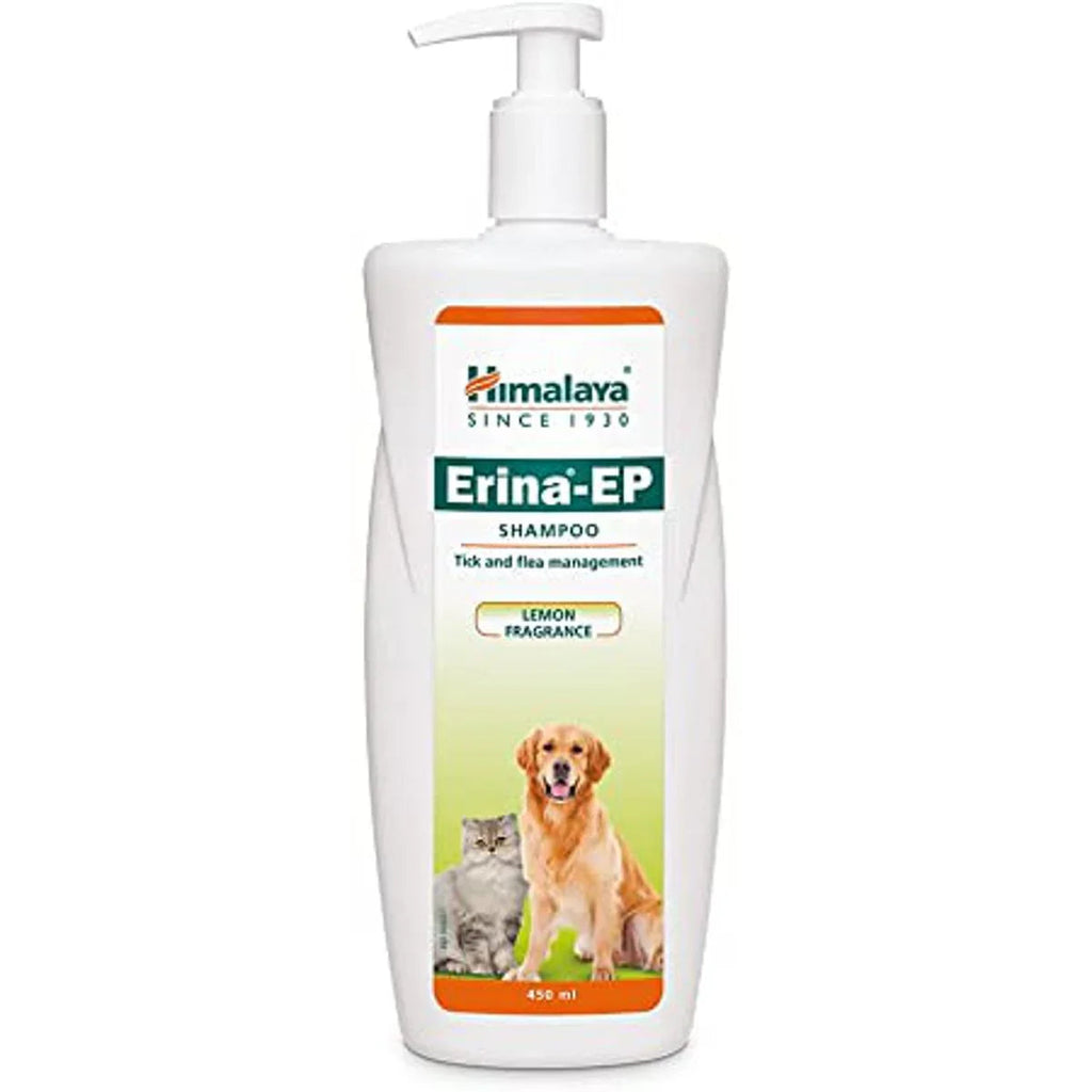 Himalaya Erina-EP Tick and Flea Shampoo for Dogs and Cats 450ml - Pet Supermarket