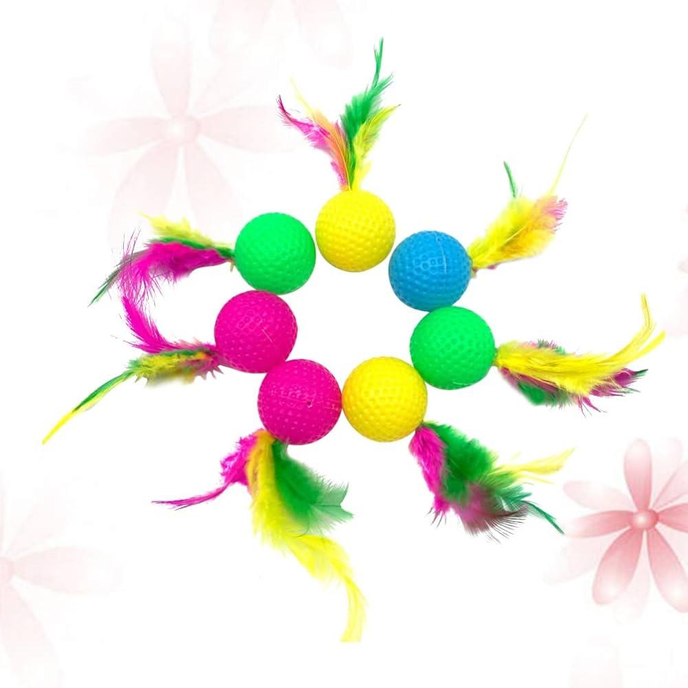 '- Interact with your cats with it, which can strengthen the relationship between you and your pets and let them believe you more. - Ball with feather design is fun and attractive. - Make your pet feel more interested in, energetic, nimbler. - Keep your cat healthy and active while you're having fun. - This is a great for yourself or other friends who have cats.