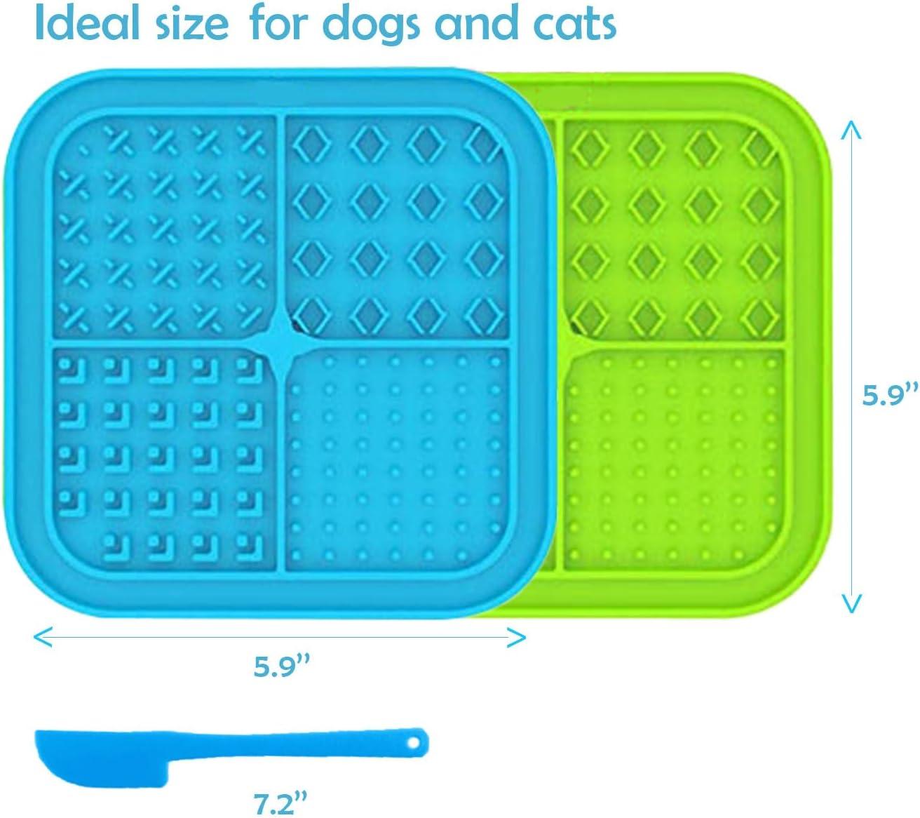 Lick Mat for Dogs Cat Slow Feeder Silicone Licking Pads with Suction Cups for Pet Boredom & Anxiety Relief Nail Trimming Bathing Grooming (5.9‘’) - Pet Supermarket